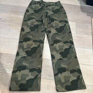 HOLLISTER WOMENS HIGH RISE UTILITY PANTS 7L (28) CAMO CAMOFLAUGE